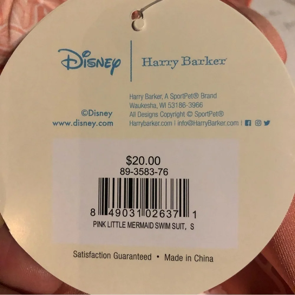 Harry Barker Disney Little Mermaid Coral Ruffle Swimsuit S